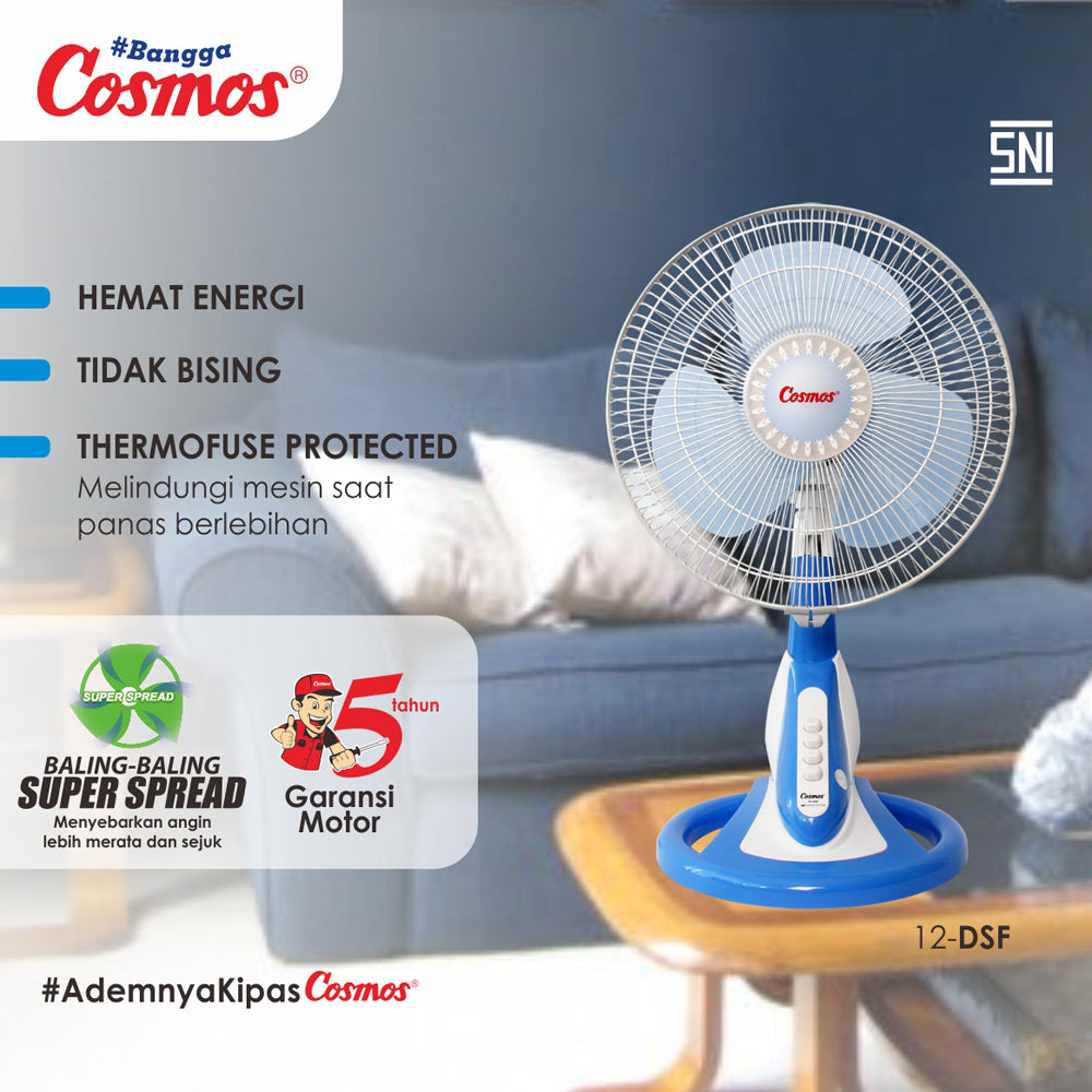 Cosmos Kipas Angin 2In1 (Desk & Wall) - 12-Dsf Twino