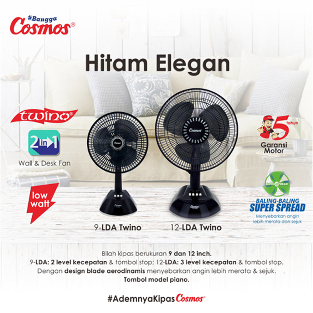 Cosmos Kipas Angin Desk Fan 12-LDA Twino