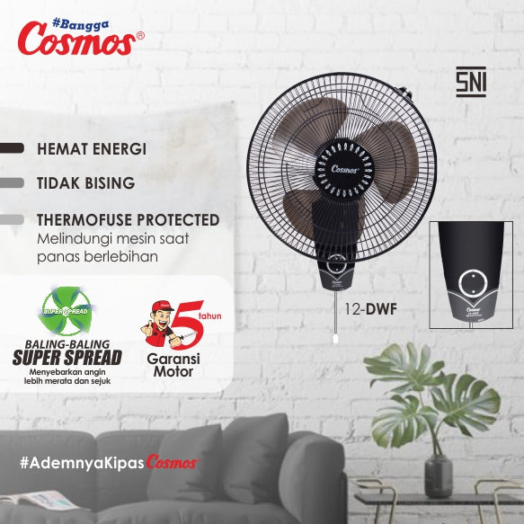 Cosmos Kipas Angin Wall Fan 12-Dwf