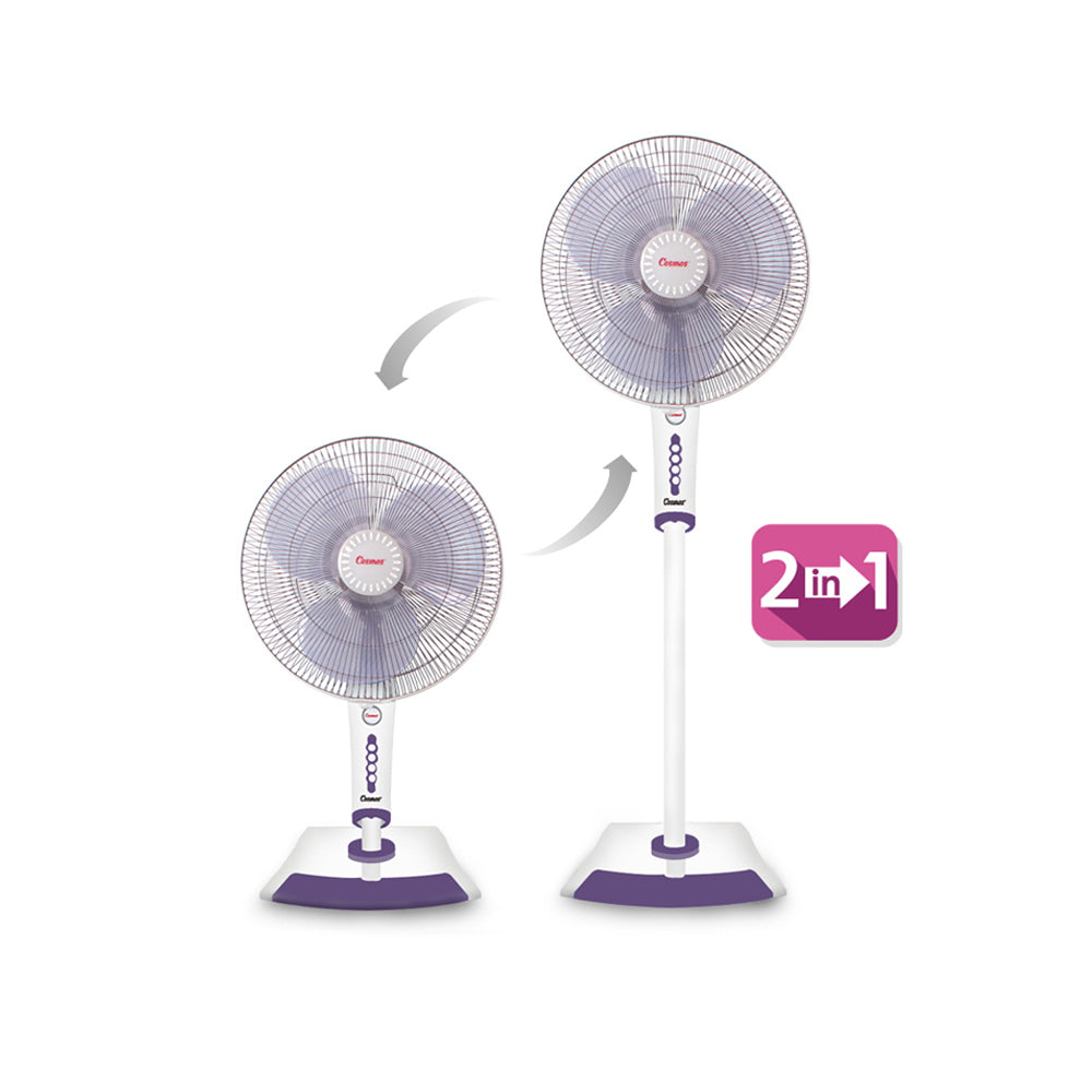 Cosmos Kipas Angin 2 In1 (Stand & Desk) 16-Sen