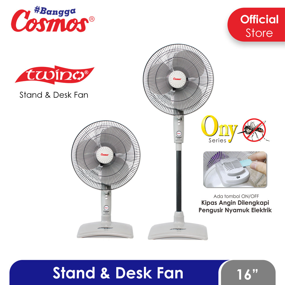 Cosmos 2 In 1 Fan (Stand & Desk) 16-Sn Ony (Mosquito Repellent)