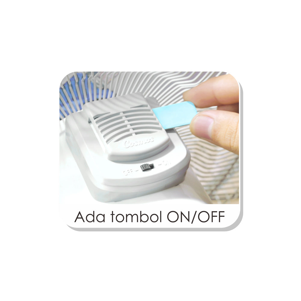 Cosmos Wadesta Fan (Wall, Desk, Stand) - 3In1 - Ony Series (Mosquito Repellent) - 16-S033 Ony