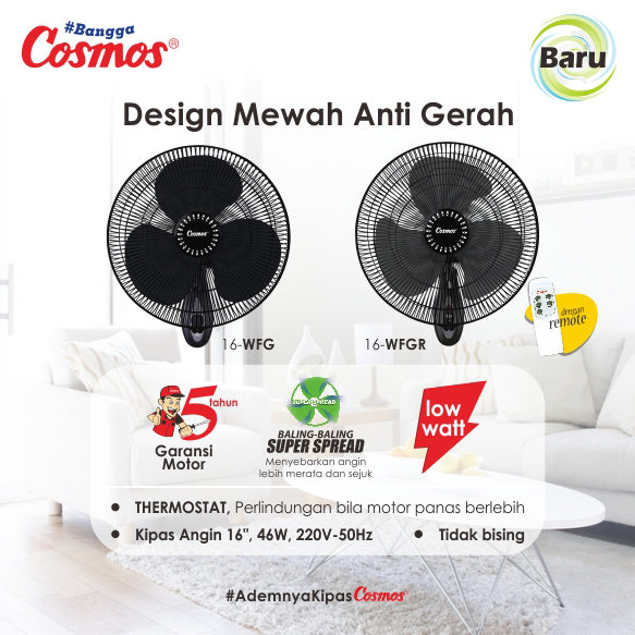 Cosmos Kipas Angin Wall Fan 16-Wfg