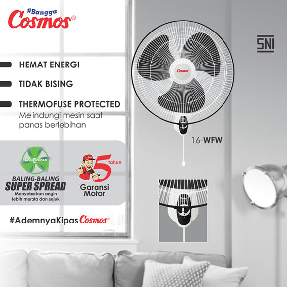 Cosmos Kipas Angin Wall Fan 16-Wfw