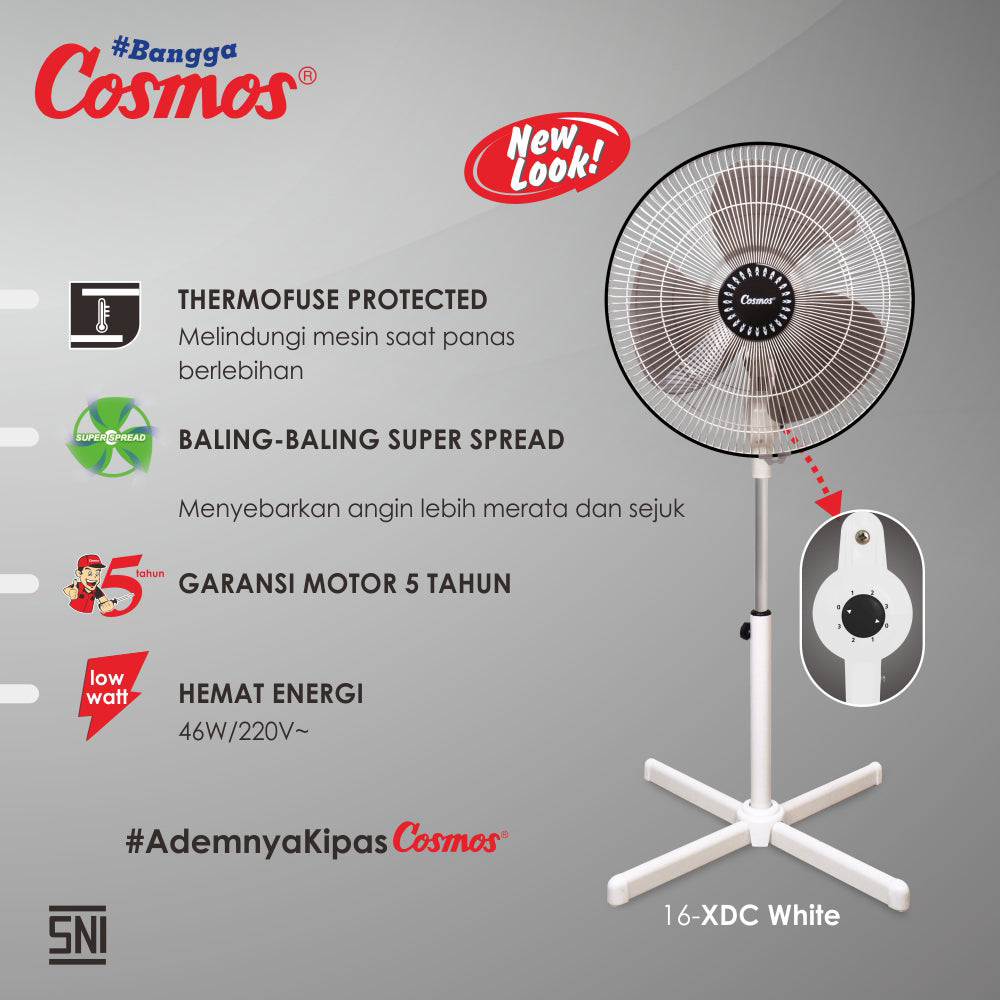 Cosmos Kipas Angin Stand Fan 16-Xdc W New Series