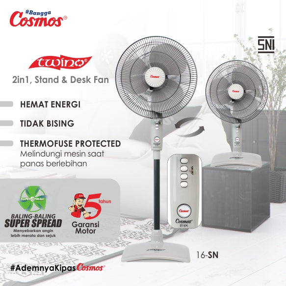Cosmos 2 In 1 Fan (Stand & Desk) 16-Sn