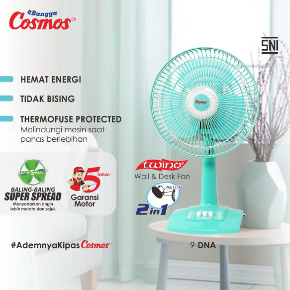 Cosmos 2In1 Fan (Desk & Wall) - 9-Dna Twino