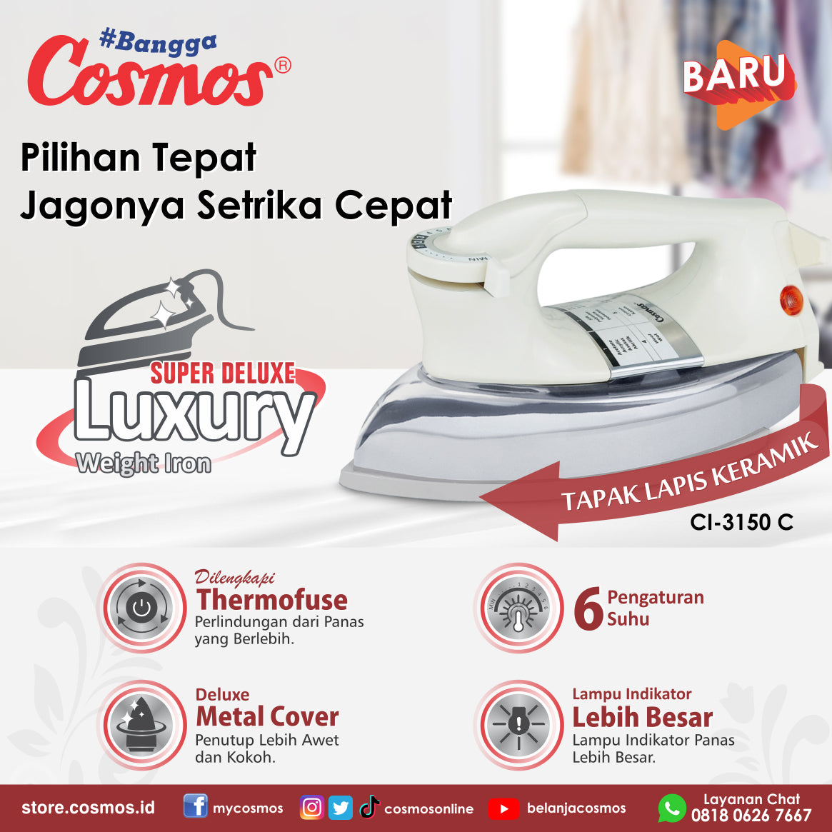 Cosmos Setrika - Keramik - Ci-3150 C