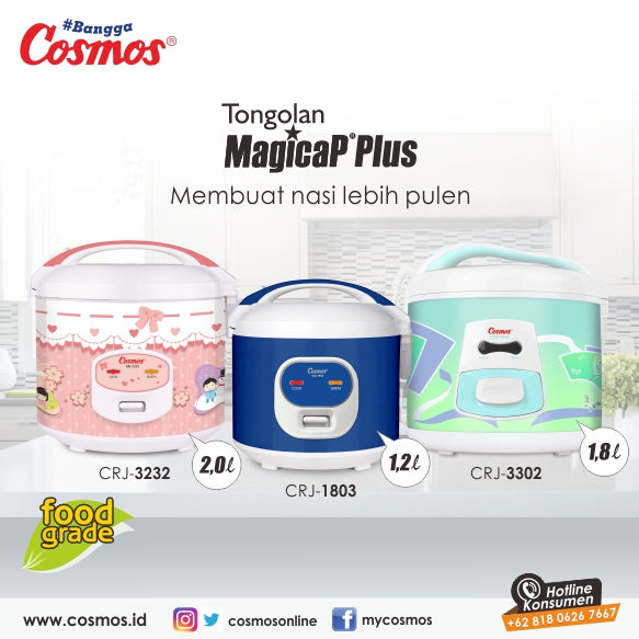 Cosmos Rice Cooker Non Stick Crj-1803 - 1.2 L