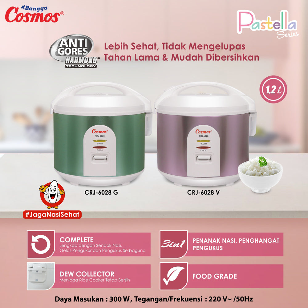 Cosmos Rice Cooker Harmond Crj-6028 G - 1.2L