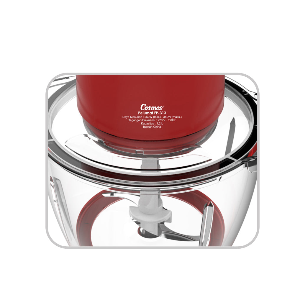 Cosmos - Food Processor - Fp-313 R - 1.2 Liter
