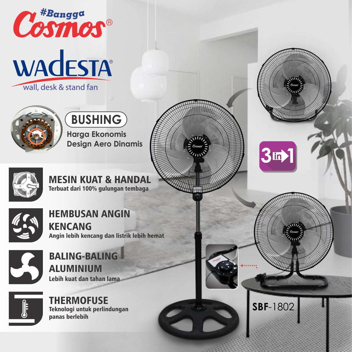 Cosmos Wadesta Sbf-1802 Aluminum Propeller