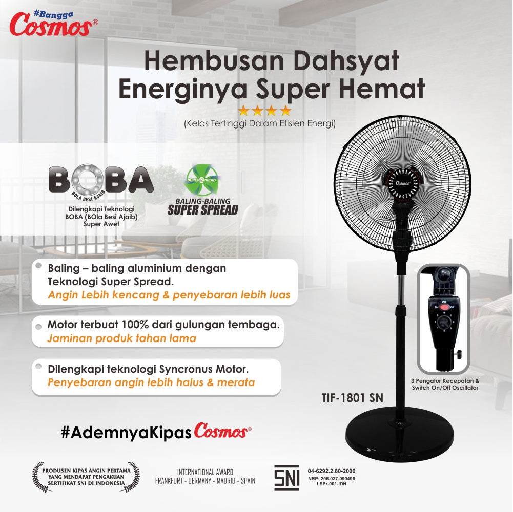 Cosmos Kipas Angin Besi Tif - 1801 Sn
