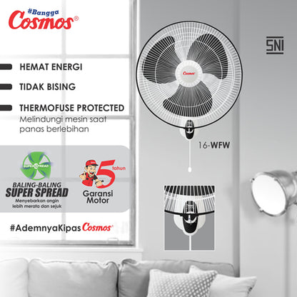 Cosmos Kipas Angin Wall Fan 16-Wfw