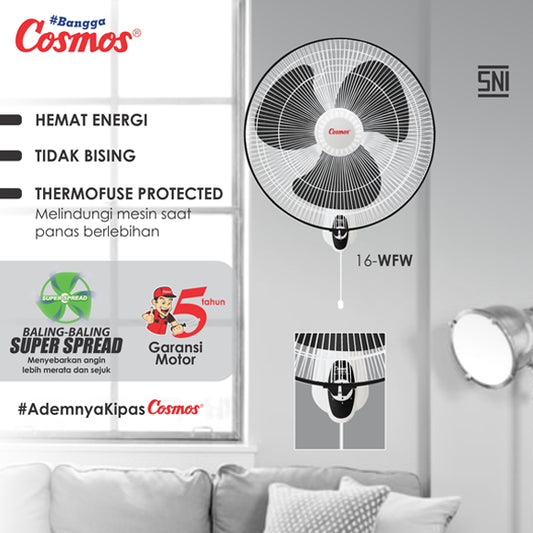 Cosmos Kipas Angin Wall Fan 16-Wfw