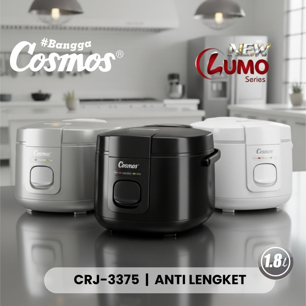 Cosmos Rice Cooker Non Stick CRJ-3375-B-W-G 1.8L