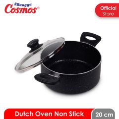 Cosmos Ceraflon Dutch Oven Marble Glass Cover 20 cm CDO 20 MBC F