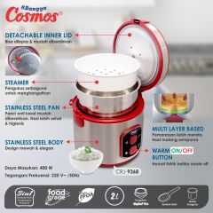 COSMOS RICE COOKER  STAINLEES  CRJ 9368